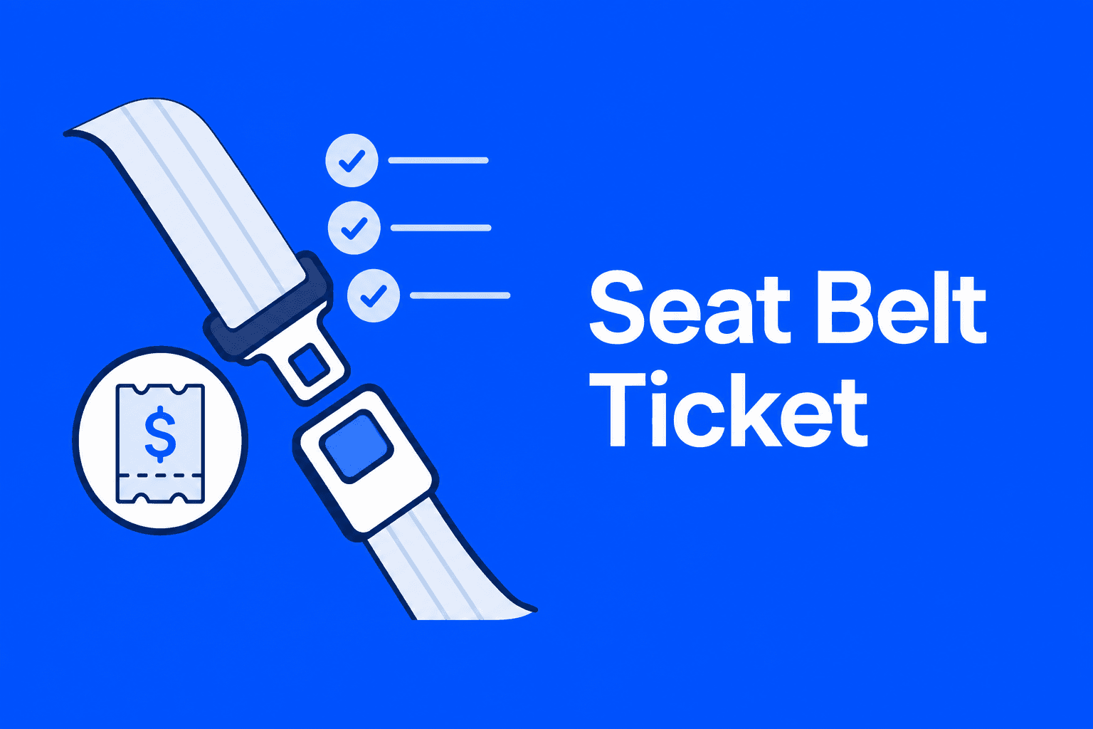 California Seat Belt Ticket: What It Costs and How to Fight It infographic illustration