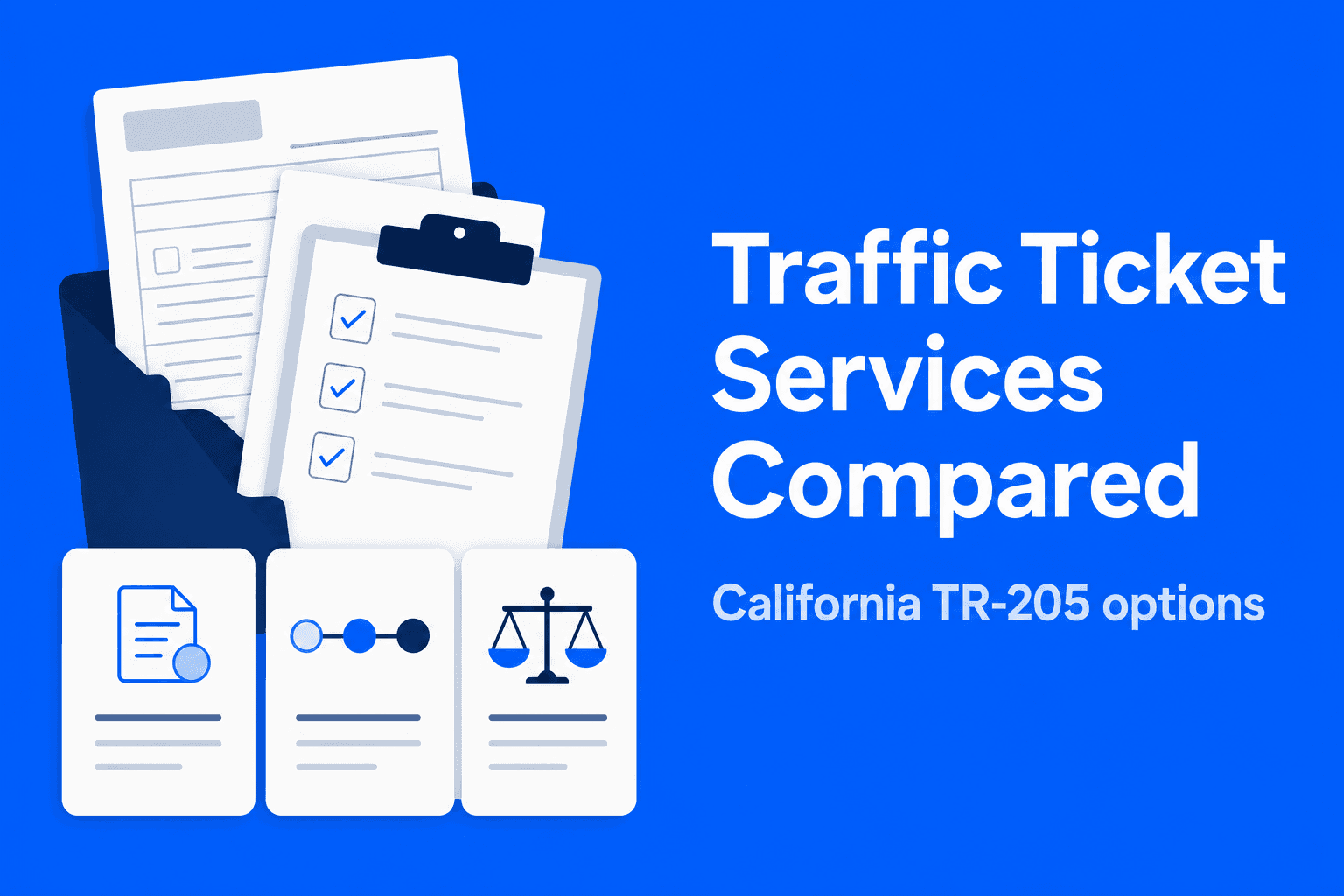 Best California Traffic Ticket Services Compared infographic illustration